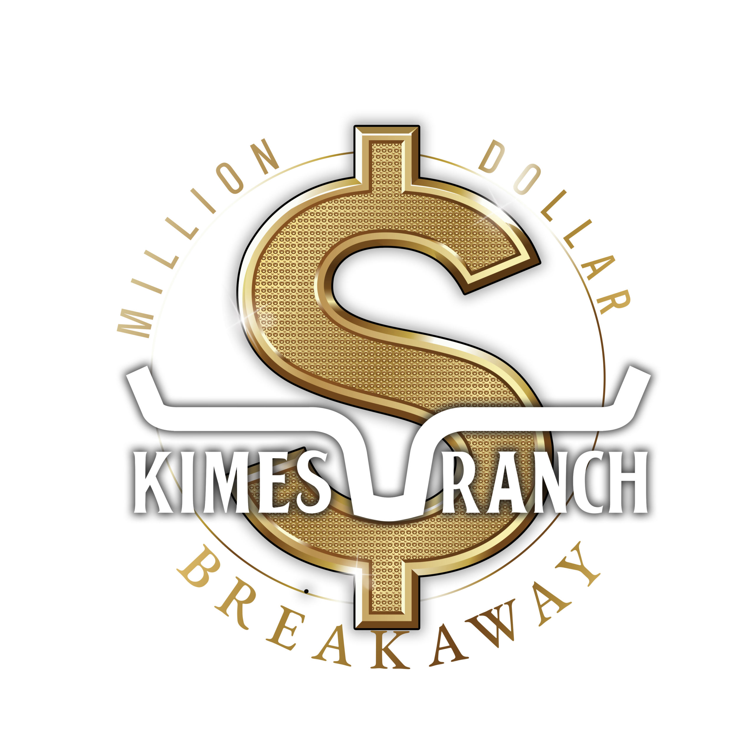 Kimes Ranch Breakaway logo with golden dollar and rope circle.