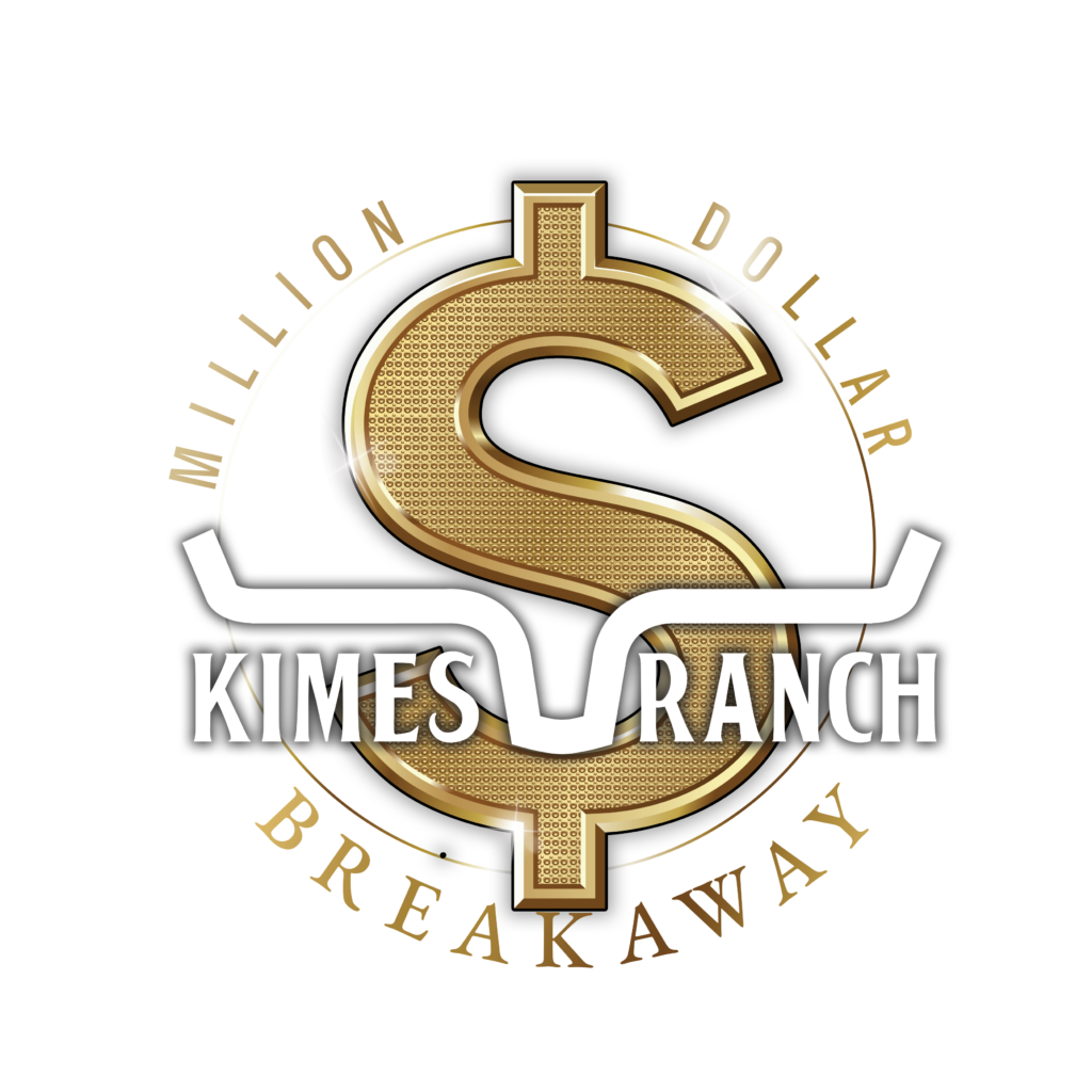 Kimes Ranch Breakaway logo featuring a metallic gold and white dollar sign.