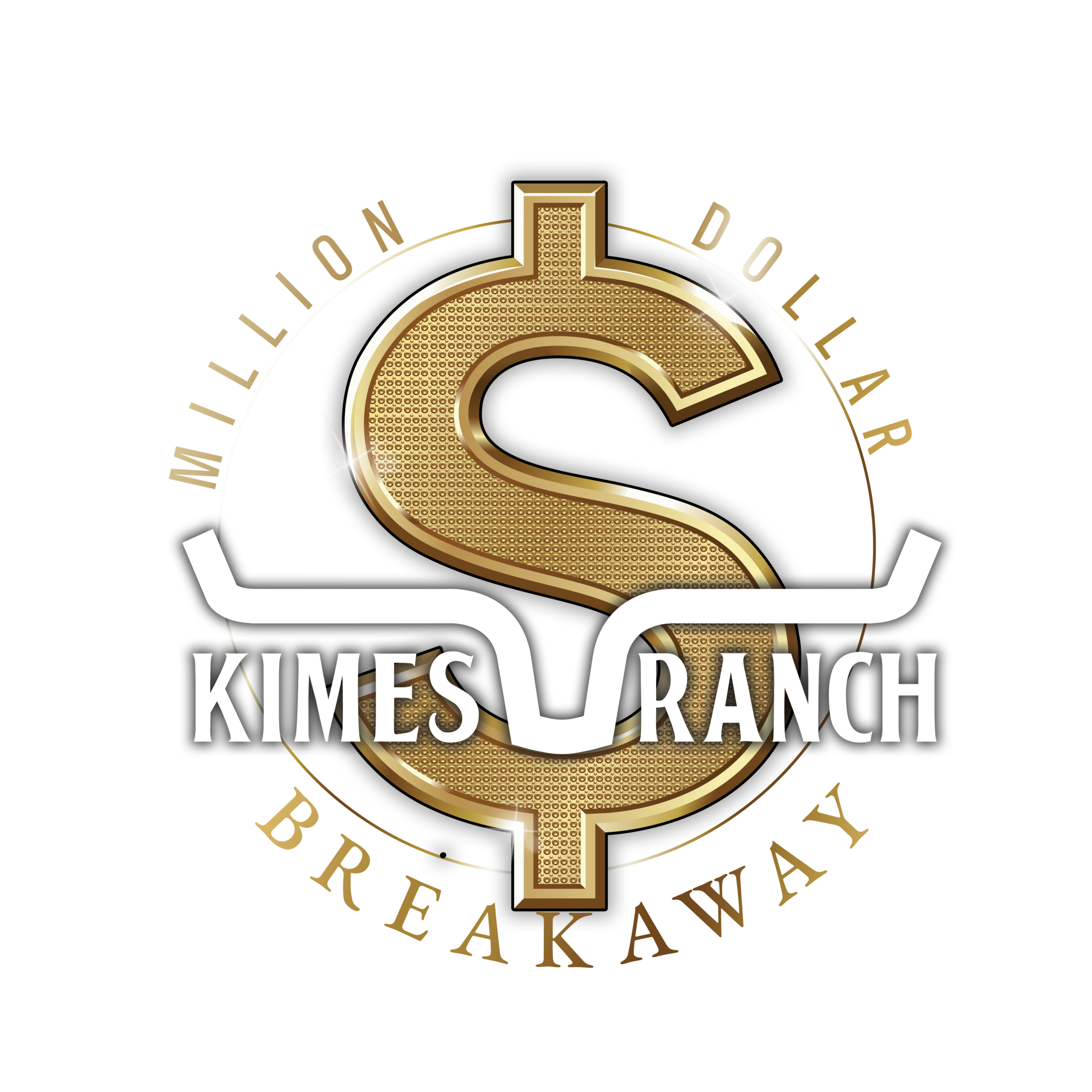 Kimes Ranch Breakaway logo featuring a metallic gold and white dollar sign.