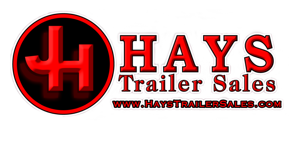 Hays Trailer Sales logo: bold red-black design featuring stylized H and website URL.